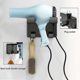 thumbnail image 2 of Hair Dryer Holder No Drilling Black Adhesive Hair Dryer Holder with Two Hooks Wall Mounted Hair Dryer Hanger Stainless Steel, 2 of 4