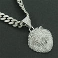 thumbnail image 2 of Hip Hop Cuban Chains Stereoscopic Lion Head Pendant Necklace With 13mm Miami Cuban Chain Iced Out Bling HipHop Necklaces Fashion Jewelry, 2 of 6