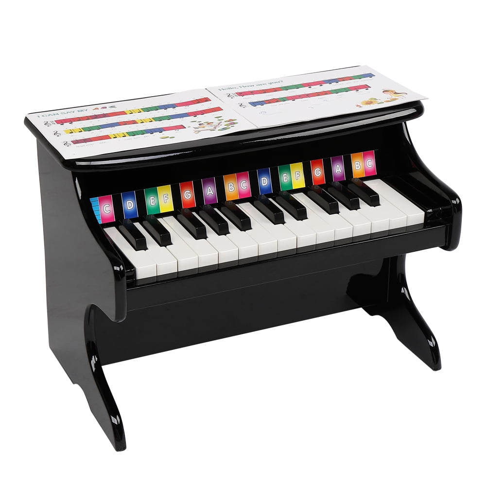 Piano for Toddlers, 25-key Children's Wooden Piano, Electronic Piano Musical Instrument, Black Piano for Toddlers, 25-key Children's Wooden Piano, Electronic Piano Musical Instrument, Black