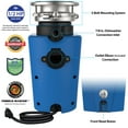 thumbnail image 3 of American Standard Elite Economy ASE-50 1/2 HP Continuous Feed Garbage Disposal with Power Cord, 3 of 7
