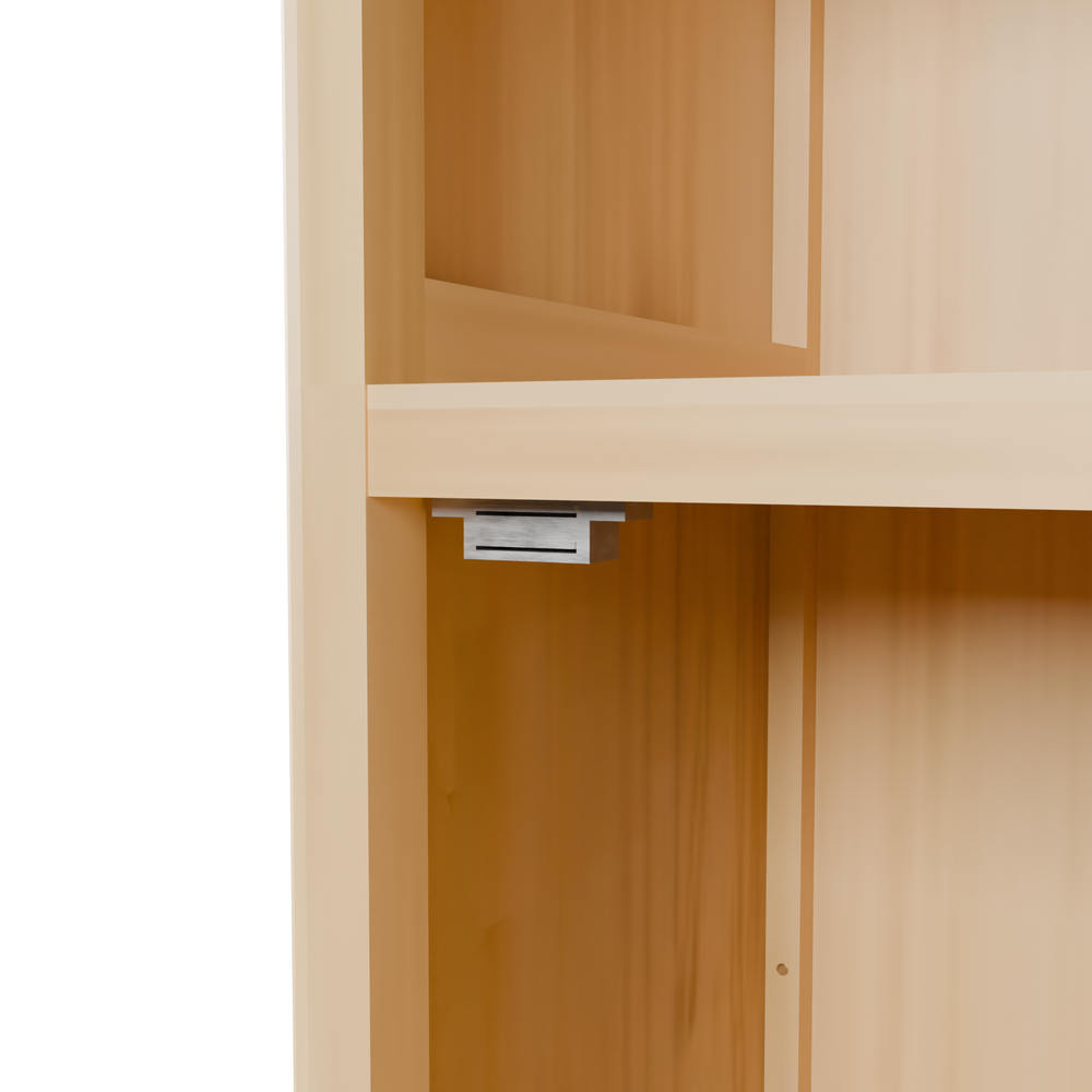 LUMAMIN Narrow Bathroom Storage Cabinet, Thin 65" Tall Bamboo Cabinets Corner Pantry with 4 Shelves & Open Compartment for Bedroom, Small Spaces, 10.6x13x64.6 inches