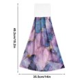 thumbnail image 6 of Yayeee Kitchen Hanging Hand Towels Set of 2 with Loop Bathroom Absorbent Tie Towel, Watercolor Pink Marble Pattern, 6 of 7