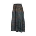 thumbnail image 5 of Qmyliery Women's Summer Casual Long Skirts, Vintage Stripes Print Bohemian Style High Waist Skirt Beachwear, 5 of 9