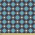 thumbnail image 1 of Antique Oriental Fabric by the Yard, Energetic Look Intricate Tile Pattern, Upholstery Fabric for Dining Chairs Home Decor Accents, Seafoam Sea Blue by Ambesonne, 1 of 5
