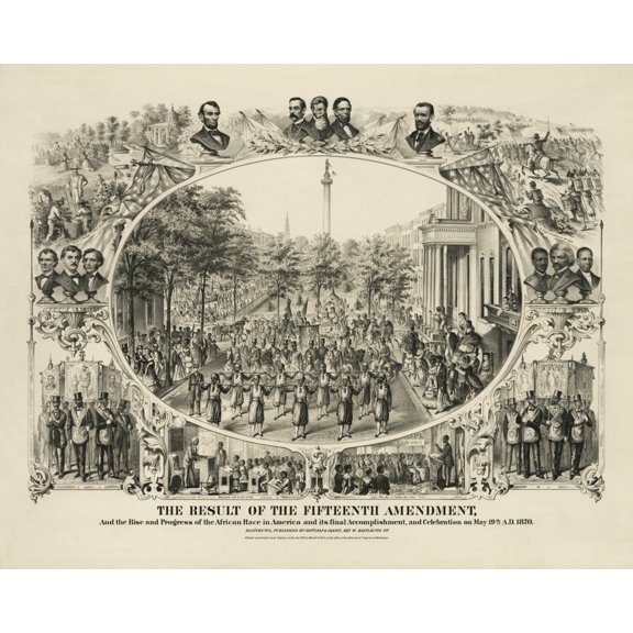 Print: The Result Of The Fifteenth Amendment, And The Rise And Progress Of