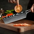 thumbnail image 2 of Stainless Steel Asian Kitchen Knife Butcher Chef Damascus Cleaver Chopping Meat, 2 of 6