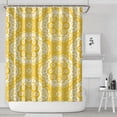 thumbnail image 2 of Retro Boho Pattern Shower Curtain 72x84 Inches Quick-Dry Polyester Fabric Bathroom Curtain with Plastic Ring Hooks, 2 of 5