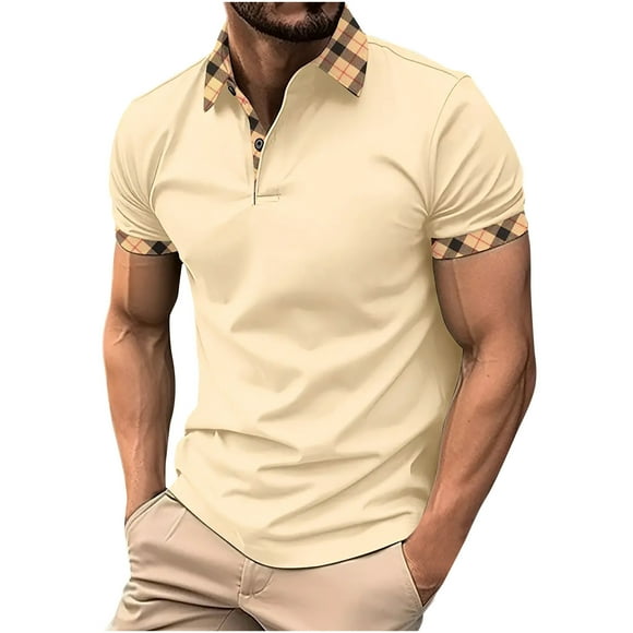 QIPOPIQ Men's Slim-Fit Tech Stretch Polo Shirt Clearance