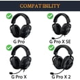 thumbnail image 2 of SOULWIT Cooling Gel Earpads Cushions Replacement for Logitech G Pro, G Pro X, G Prox 2, G Pro X SE Headphones, Ear Pads with Noise Isolation Foam, Added Thickness - Red Storm, 2 of 5