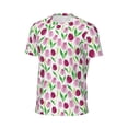 thumbnail image 6 of Wukai Tulips Flowers Print Men's Short-Sleeved Mesh T-Shirt,Quick-Dry Short Sleeve Workout T-Shirt-XX-Large, 6 of 8
