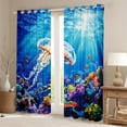 thumbnail image 2 of Erosebridal Marine Jellyfish Curtains for Living Room,Ocean Wildlife 30%-50% Blackout Curtains Set of 2 (38x45),Marine Decoration, 2 of 6