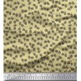 thumbnail image 1 of Soimoi Beige Poly Georgette Fabric Bicycle Transport Print Fabric by the Yard 42 Inch Wide, 1 of 2