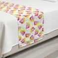 thumbnail image 2 of Watercolor Bed Runner, Juicy Fruity Pattern of Summer Slices Watercolor Style Painting Design, Decorative Accent Bedding Scarf for Hotels Homes and Guestrooms, Twin, Pink Yellow Green, by Ambesonne, 2 of 2