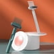 thumbnail image 4 of Inteprter Cepillo de limpieza de peine Mini Mango antideslizante Cepillo de pelo hueco de plástico Rizador Quitar regalos de Baño Gris Type3 NO3 Inteprter HA059188-01B, 4 of 6