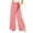 A Watermelon Red, variant on Womens Pants Dqueduo Women's High-Waisted Plaid Wide-Leg Pants – Casual Elastic Waist Trousers with Pockets Sky Blue L