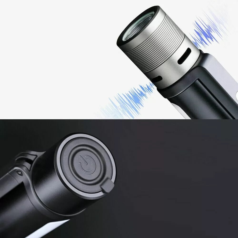 Outdoor Rechargeable LED Flashlight 6 in 1, Ultra Bright 1000 Lumens, Waterproof Rechargeable Torch for Camping Zoomable, Magnetic Base, Type-C Charging, 240m ultra-long Irradiation Distance