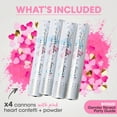 thumbnail image 4 of PrimePure Gender Reveal Confetti Cannon – 4 Pack, Pink, Heart & Powder Mix, 4 of 7