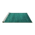 thumbnail image 2 of Ahgly Company Machine Washable Indoor Round Oriental Turquoise Blue Industrial Area Rugs, 6' Round, 2 of 4