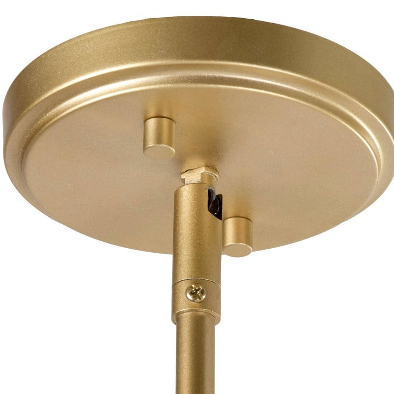 LNC Labycaritasy 3-Light Adjustable Brushed Gold Modern Chandelier with Clear Glass Shades