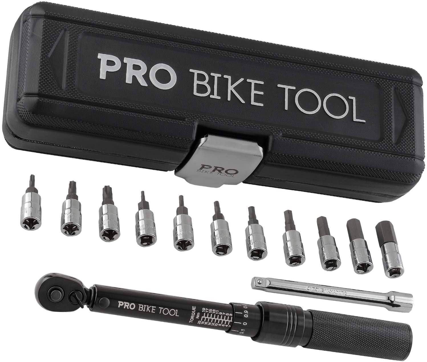 1/4" Drive Click Torque Wrench Set 2 to 24 Nm  Motorcycle Bike Maintenance  Kit 