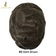 thumbnail image 3 of Lyrical Hair Toupee for Men Fine Mono Mens Toupee Human Hair Replacement Systems Monofilament with NPU Hairpiece for Man Black Brown Blonde Gray Hair Wig Unit, 3 of 7