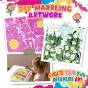 Glow Water Marbling Paint Kit, Painting Craft Kits for Kids Age 6-8, Gifts for 6 7 8 9 10-12 Year Old Boys Girls, Birthday Gift Ideas