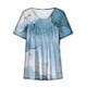 thumbnail image 4 of Fiudx Ropa de Mujer Blusa Estampada con Cuello En V y Mangas Cortas Informales para Mujer a La Moda, Blusas con Pliegues, 4 of 4