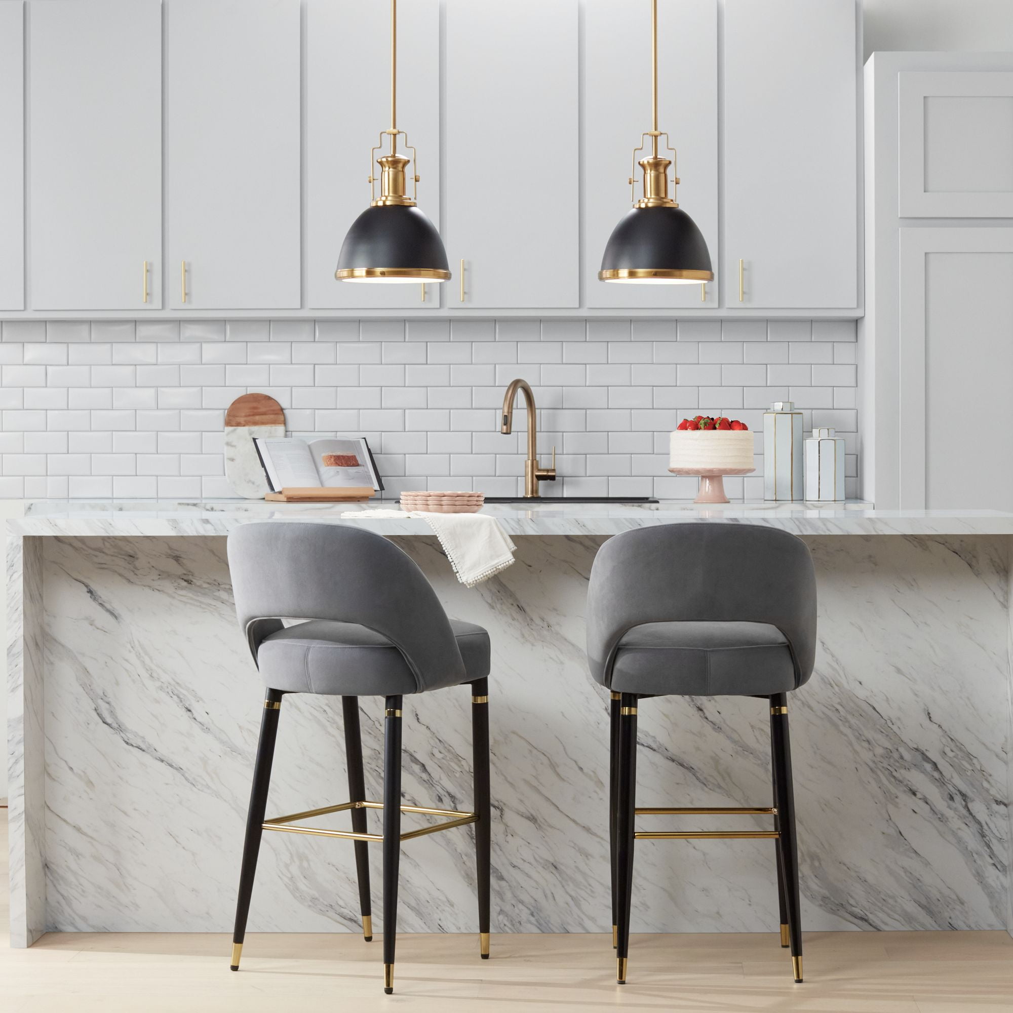 Possini Euro Design Black Burnished Brass Mini Pendant Light 9 3/4" Wide Modern Bowl Fixture for Kitchen Island Dining Room