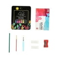 thumbnail image 1 of veasfak Watercolor Paint Set Paint Professional 48 Colors Watercolor Paper for Beginners black, 1 of 9