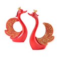 thumbnail image 2 of 2x estatuillas de cisnes para parejas, estatua de cisne, escultura de Animal, arte, adorno artesanal para chimenea, decoración del hogar, regalos del Rojo mayimx Estatuilla de escritorio, 2 of 9
