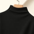 thumbnail image 5 of Czstvyn Women's Sweater Long Sleeve Warm Solid Mock Neck Regular Pullover Brushed Knit Stockinette Insulated, 5 of 5