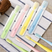 SUREE Gentle on Gums Toothbrush with Travel Case for Sensitive Teeth, Extra Soft, 4 Pack