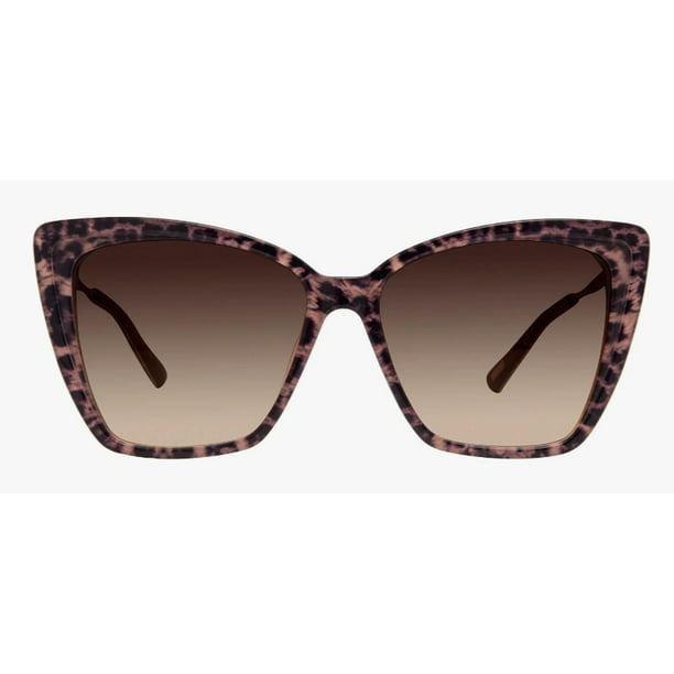 DIFF Eyewear Women's Becky II Leopard Tortoise + Brown Gradient Lens ...