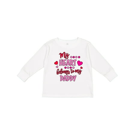 

Inktastic My Heart Belongs to My Daddy Boys or Girls Long Sleeve Toddler T-Shirt