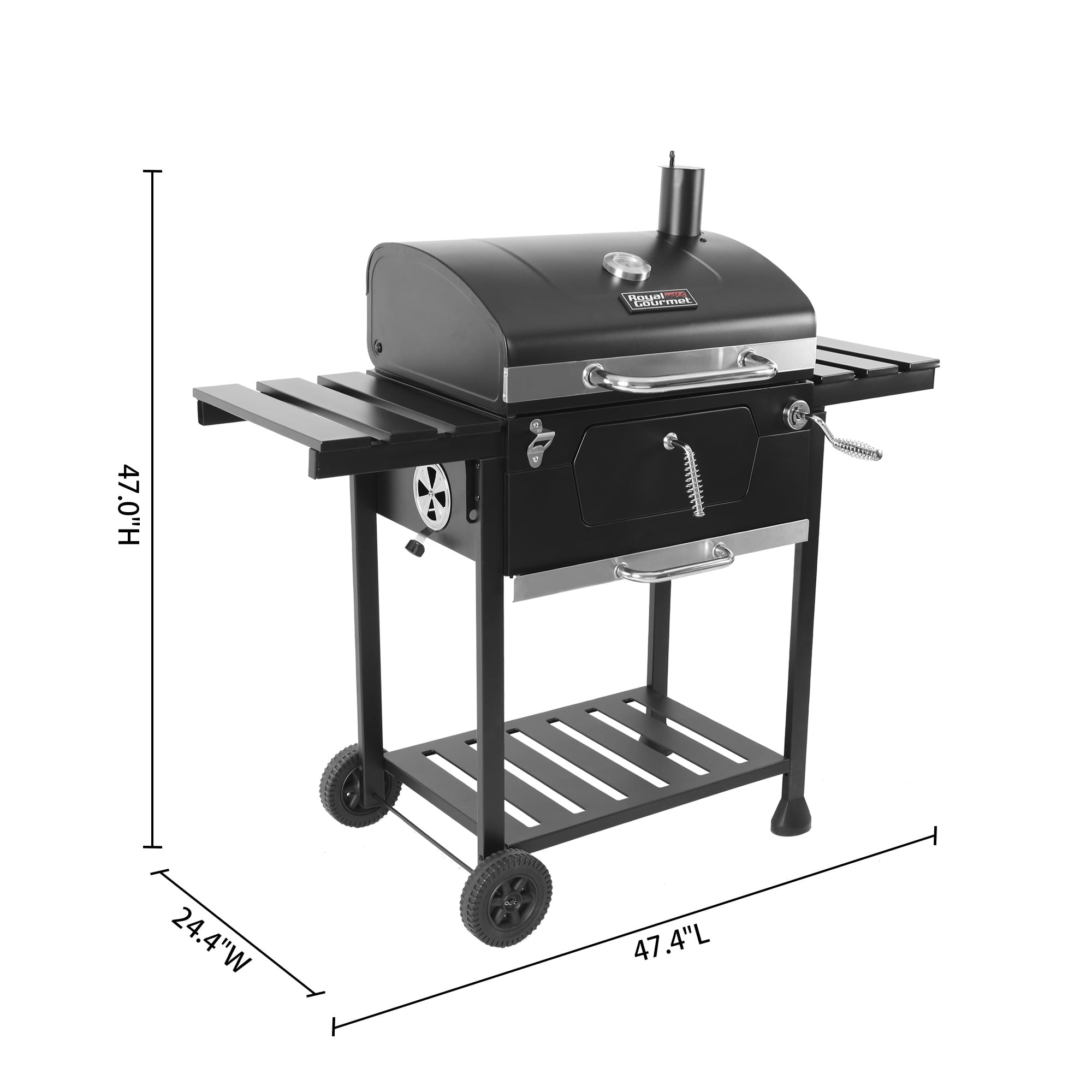 Royal Gourmet CD1824E 23-inch Charcoal BBQ Grill 492 Square Inches,For Outdoor 