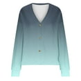 thumbnail image 4 of Wancir Women's Cable Knit Long Sleeve Open Front Cardigan Sheep V-Neck Button Down Embroidery Wool Blend Sweater Coat Outwear, 4 of 5