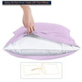 thumbnail image 6 of HNB Store 1000 TC Egyptian Cotton King Bed Sheet Set Include's - 15" inch Deep Fitted Sheet | 1 Flat Sheet | 2 Pillowcases | Lilac, 6 of 7