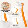 thumbnail image 2 of 150 type dental interdental brushes, 5 sizes soft toothbrush with anti-slip handle, angled head picks suitable for braces, implants, and oral cleaning, 2 of 4