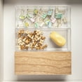 thumbnail image 6 of Martha Stewart Brody Clear Plastic Storage Organizer Bins with Light Natural Paulownia Wood Lid for Home Office, Kitchen, or Bathroom, 3 Pack Medium 7.5" x 3", 6 of 10