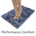 thumbnail image 3 of Mainstays Performance Bath Rug, Blue, Shiny Chenille Top, Memory Foam, 17x24”, 3 of 6