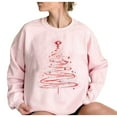 thumbnail image 5 of HOMBOM Womens Crewneck Sweatshirts Pink Winter Christmas Merry Essentials No Hood Sweatshirt for Adult Tree, 5 of 6