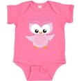 thumbnail image 3 of Inktastic Cute Pink Spring Owl Girls Baby Bodysuit, 3 of 5