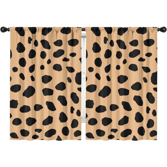 Blackout Kids Curtains,Leopard Print Childrens Insulated Curtains Set Of 2,Bedroom Essentials,Toddler Room Decor 42"x63"(106x160cm)