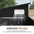 thumbnail image 5 of BaPiPro 8'x4' Lean-to Metal Storage Shed, Outdoor Lockable Shed with Triple Doors & Vents for Garden, Backyard, Patio - Black, 5 of 9