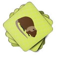thumbnail image 2 of Carolines Treasures BB7705FC Coypu Nutria River Rat Green Foam Coaster, Set of 4, 2 of 3