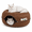 Brown-Large, variant on Peekaboo Cat Cave Donut For Multiple & Large Cats Up To 30-45 Lbs 3-in-1 Swarming Bed Tunnel Scratcher Indoor Washable Detachable