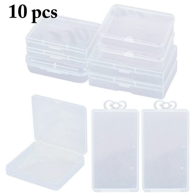 10PCS Clear Storage Case Mini Multi-purpose Storage Container Case Storage Box