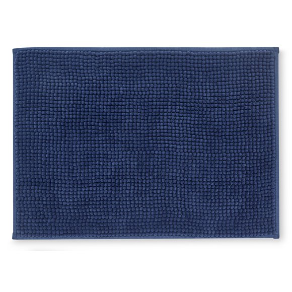 Mainstays Noodle Navy Bath Rug, 17" x 24"