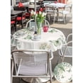 thumbnail image 5 of Outdoor Tablecloth with Umbrella Hole for Patio/Picnic/Party/Camping, Spring Eucalyptus Waterproof Table Cloth Round Cover Washable, Garden Botanical Leaves Butterflies (Dia 54"), 5 of 8