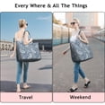 thumbnail image 5 of Blue Pioneer Flower and Paisley Pattern (3) Travel Tote Bags for Women Carry On,Large Weekender Bags for Women Travel,Multi Functional Duffle Bag for Work,Shopping,Sports, 5 of 5